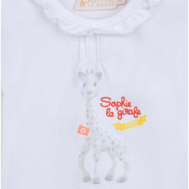 Giraffe Ruffle T-Shirt, White - T-Shirts - 2