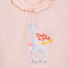 Ruffle Giraffe Print T-Shirt, Pink - T-Shirts - 2