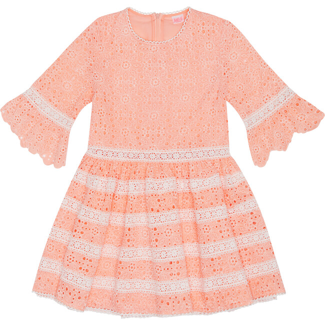 Ella Embroidered Dress, Peach