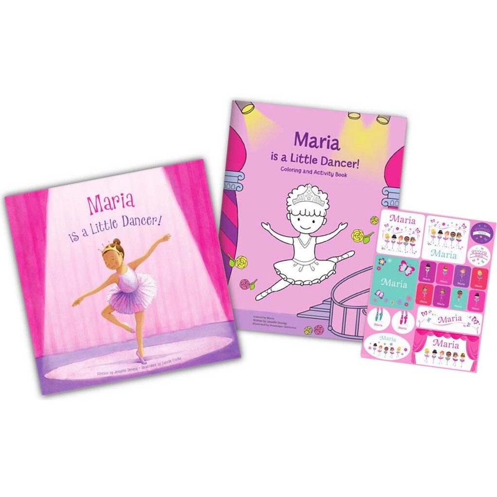 I'm A Little Dancer Personalized Book, Coloring Book and Sticker Gift Set - Books - 1