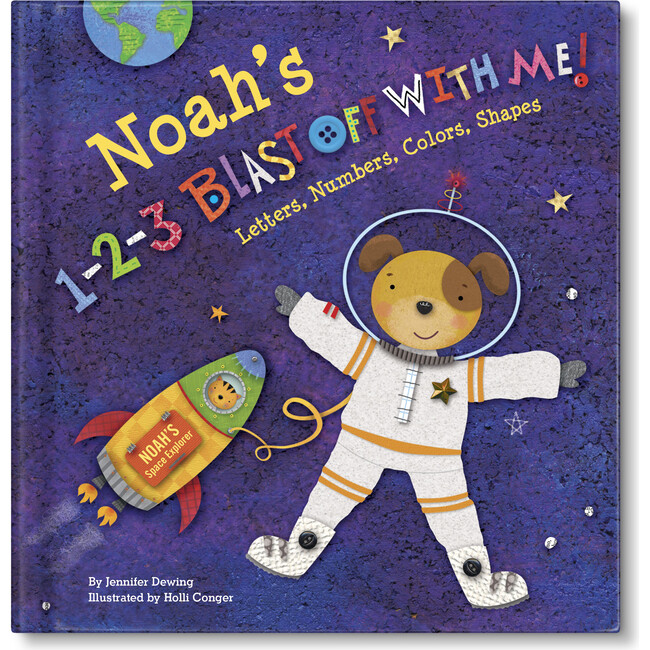 1-2-3 Blast Off With Me Personalized Board Book