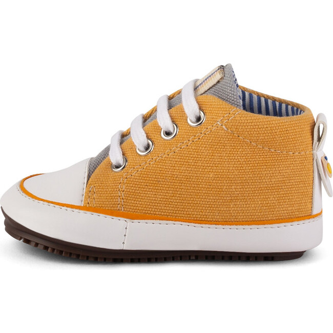 Eco Sneaker Booties, Yellow & Grey