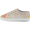Eco Lace-up Sneakers, Salmon & Cream - Sneakers - 1 - thumbnail