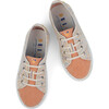 Eco Lace-up Sneakers, Salmon & Cream - Sneakers - 3
