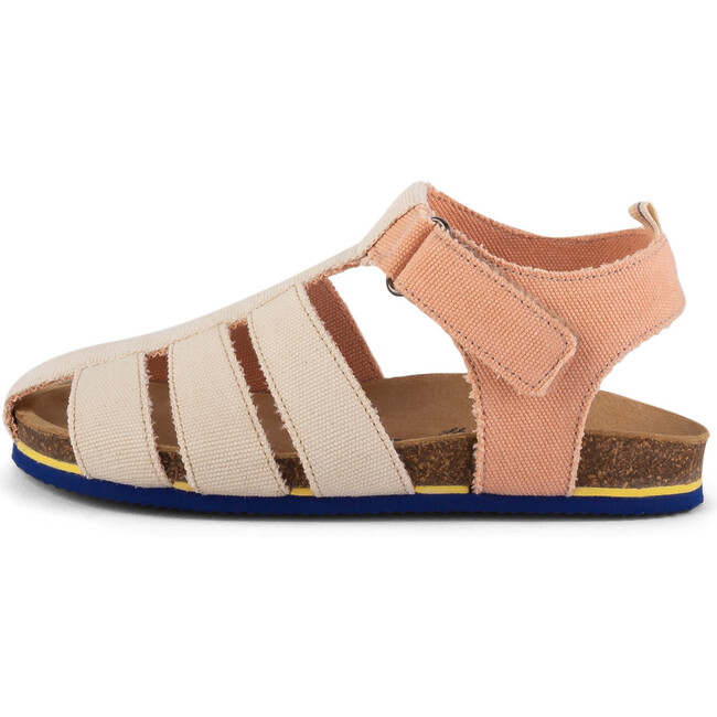 Eco Fisherman Sandals, Cream & Salmon - Sandals - 1