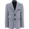 Diamond Pattern Blazer, White - Suits & Separates - 1 - thumbnail