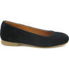 Suede Ballerinas, Dark Blue - Loafers - 1 - thumbnail