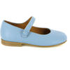 Smooth Leather Ballerinas, Light Blue - Loafers - 1 - thumbnail