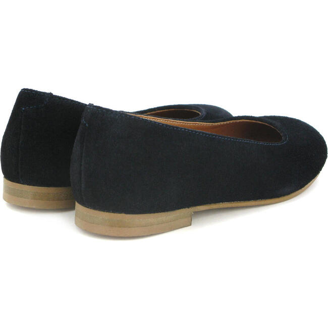 Suede Ballerinas, Dark Blue - Loafers - 4