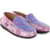 Plain Leather Moccasins, Multicolored - Loafers - 3