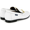 Teresa Grainy Leather Loafers, White - Loafers - 4