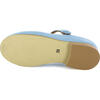 Smooth Leather Ballerinas, Light Blue - Loafers - 5