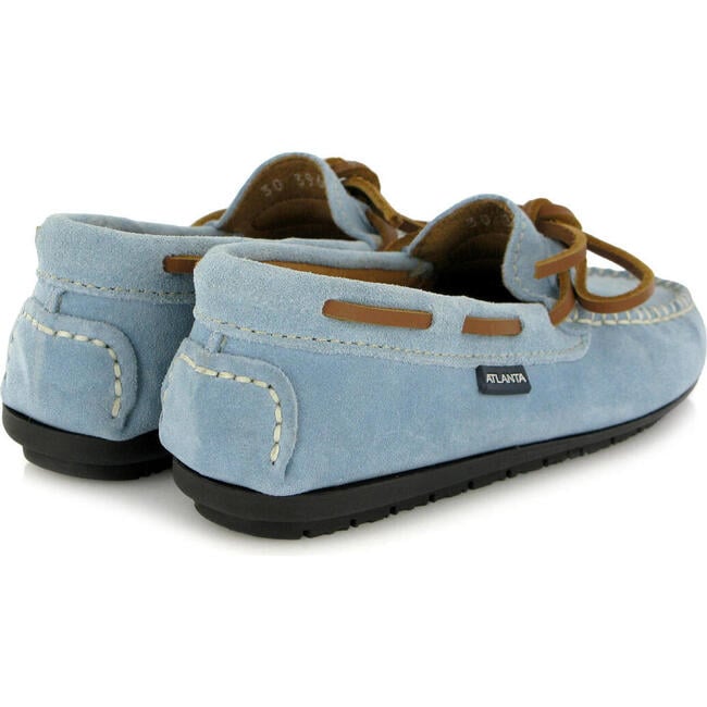 Hazel Laces Suede Moccasins, Light blue - Loafers - 4