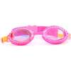 Wildflower Glitter Swim Goggle, Pink & Orange - Swim Goggles - 1 - thumbnail