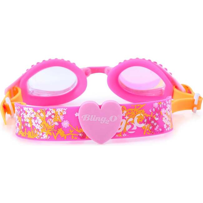 Wildflower Glitter Swim Goggle, Pink & Orange - Swim Goggles - 3