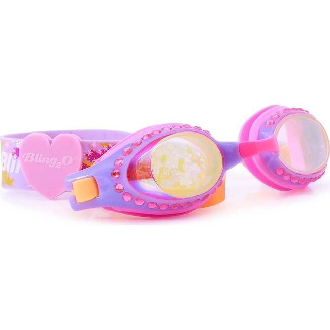 Purple Rain Glitter Swim Goggle, Purple - Swim Goggles - 2