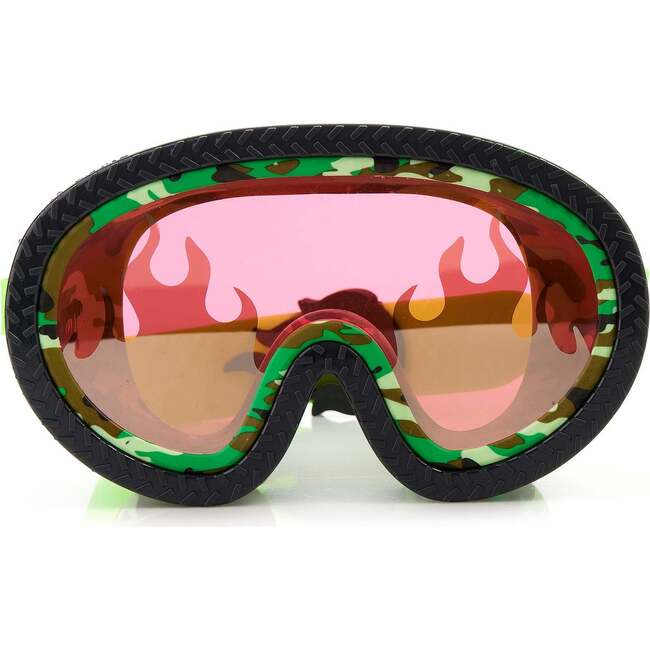 Muffler Car Show Swim Goggle, Green - Goggles - 1