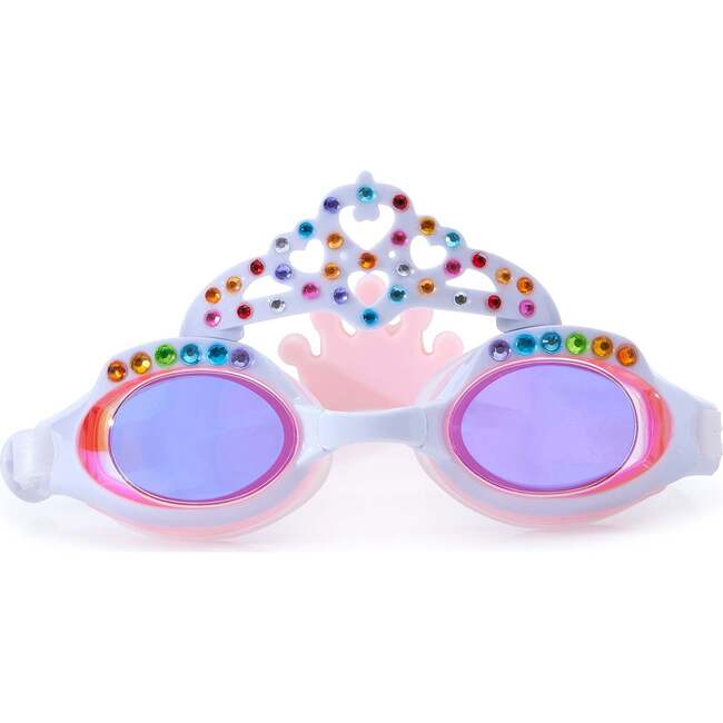 Daisy White Princess Swim Goggle, Rainbow