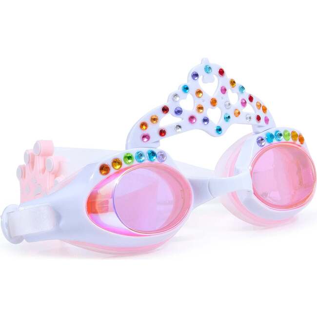 Daisy White Princess Swim Goggle, Rainbow