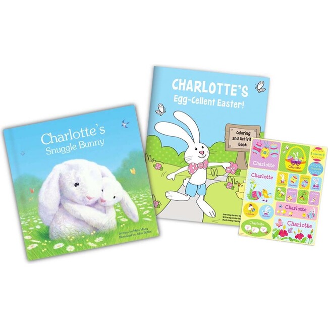 Easter Coloring Book, Sticker, and Personalized Book Gift Set