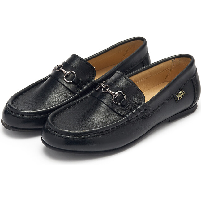 Ricki Leather Loafer, Black - Loafers - 1