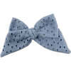 Eyelet Tied Bow, Blue - Hair Accessories - 1 - thumbnail