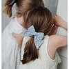 Eyelet Tied Bow, Blue - Hair Accessories - 4