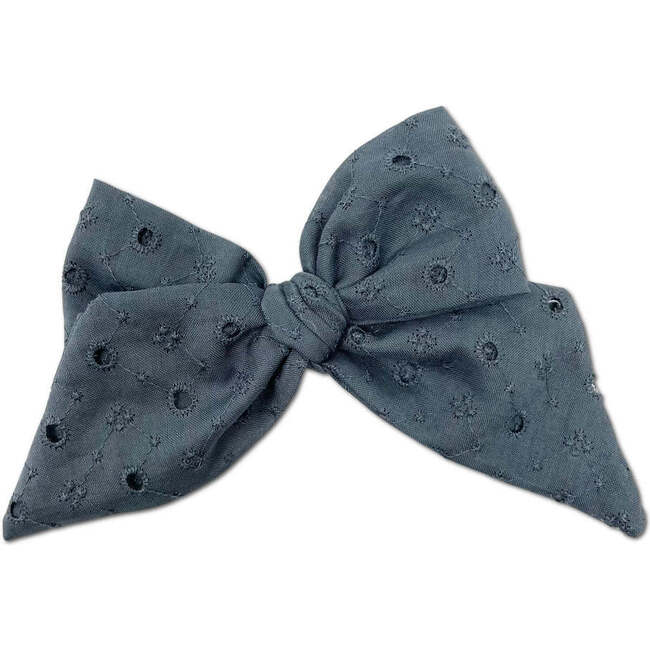 Eyelet Tied Bow, Charcoal