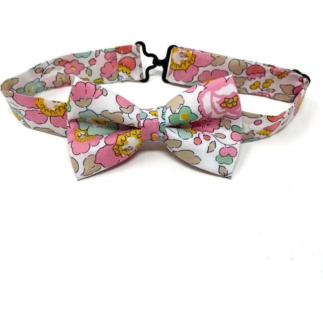 Bow Tie, Liberty of London Pink And Mint Floral