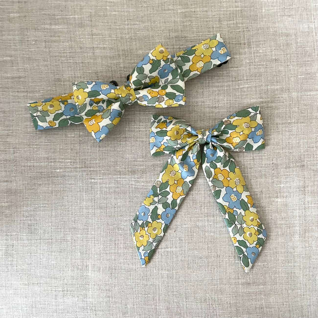 Bow Tie, Liberty of London Blue And Yellow Floral