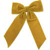 Big Velvet Bow, Mustard - Hair Accessories - 1 - thumbnail