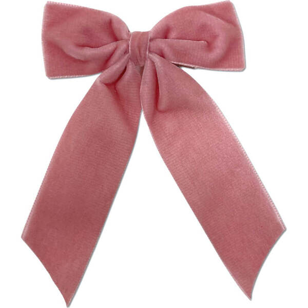 Big Velvet Bow, Pink - LuluLuvs Hair Accessories | Maisonette