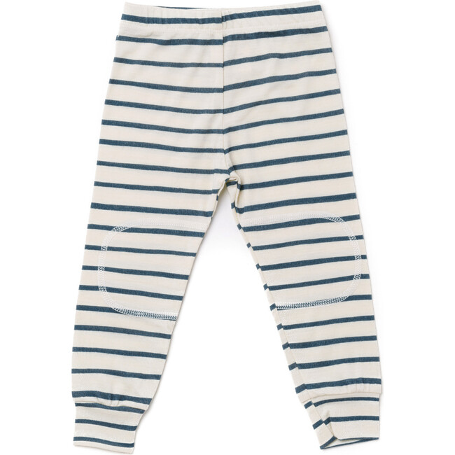 Merino Wool Long Johns, Marine Stripe Chasing Windmills Sleepwear