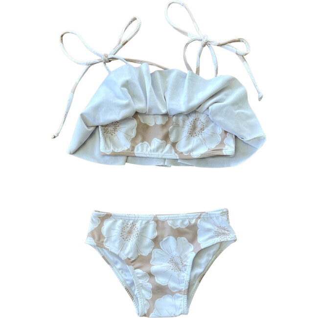 Ella Bikini Set, Tan Hibiscus - Two Pieces - 3
