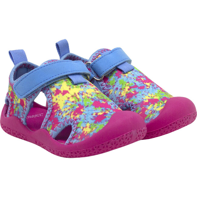 Kaleidoscope Tie Dye Water Shoes, Light Blue