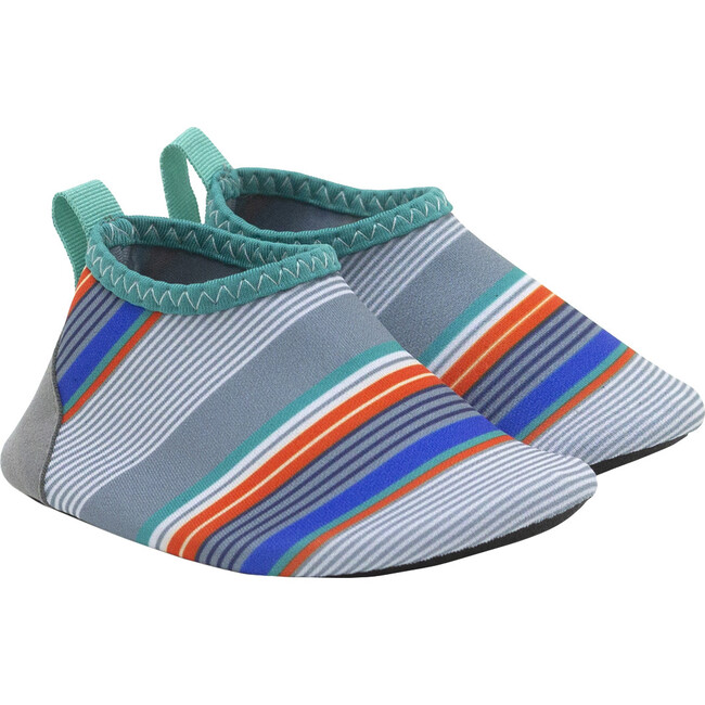 Summer Stripes Aqua Shoes, Grey