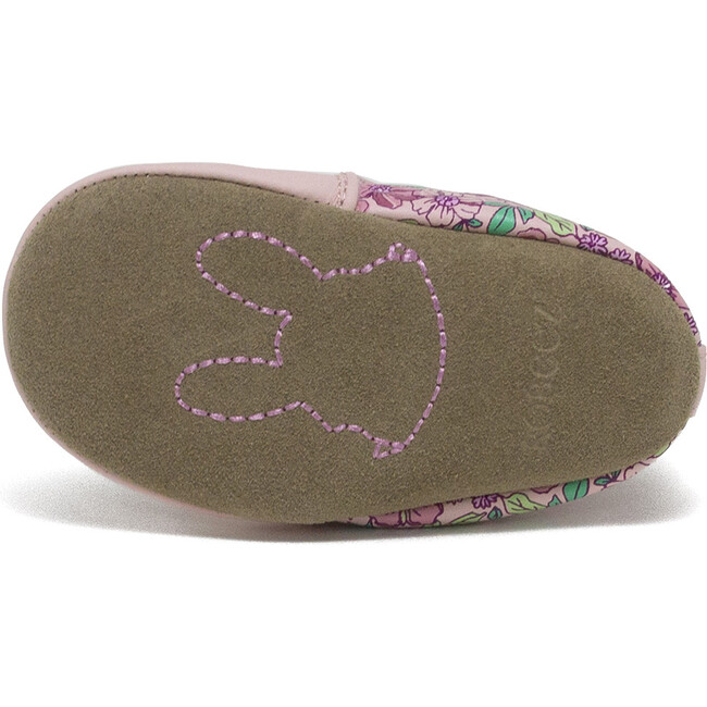 Flower Bunny Soft Soles, Blush Pink - Crib Shoes - 5