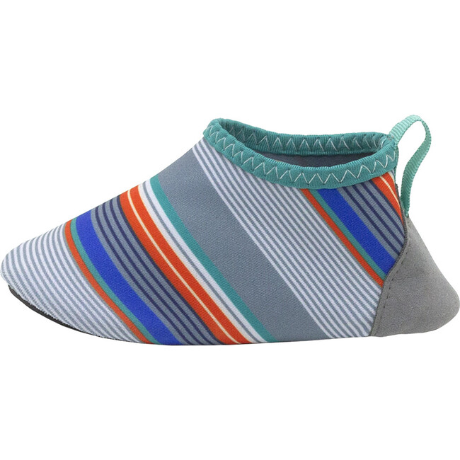 Summer Stripes Aqua Shoes, Grey