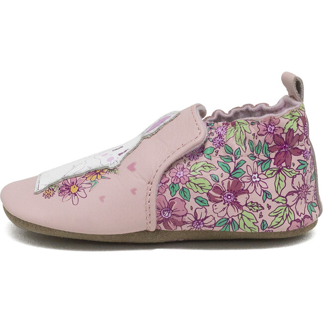 Flower Bunny Soft Soles, Blush Pink - Crib Shoes - 7