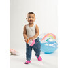 Narwhal Stars Aqua Shoes, Bright Pink - Booties - 2