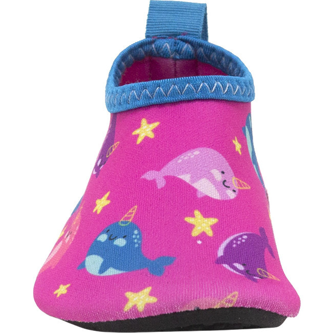 Narwhal Stars Aqua Shoes, Bright Pink - Booties - 3