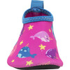 Narwhal Stars Aqua Shoes, Bright Pink - Booties - 3 - thumbnail