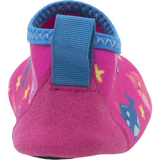 Narwhal Stars Aqua Shoes, Bright Pink - Booties - 4