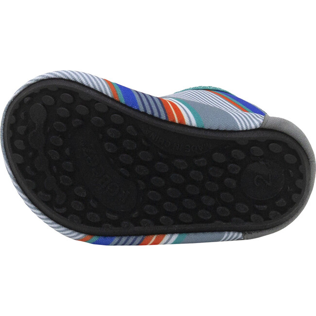 Summer Stripes Aqua Shoes, Grey - Booties - 5