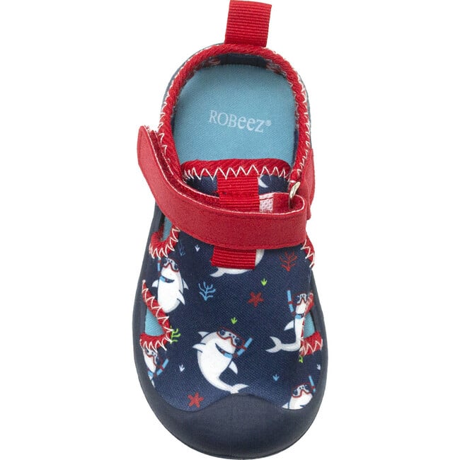 Shark Bite Water Shoes, Navy Blue - Booties - 6