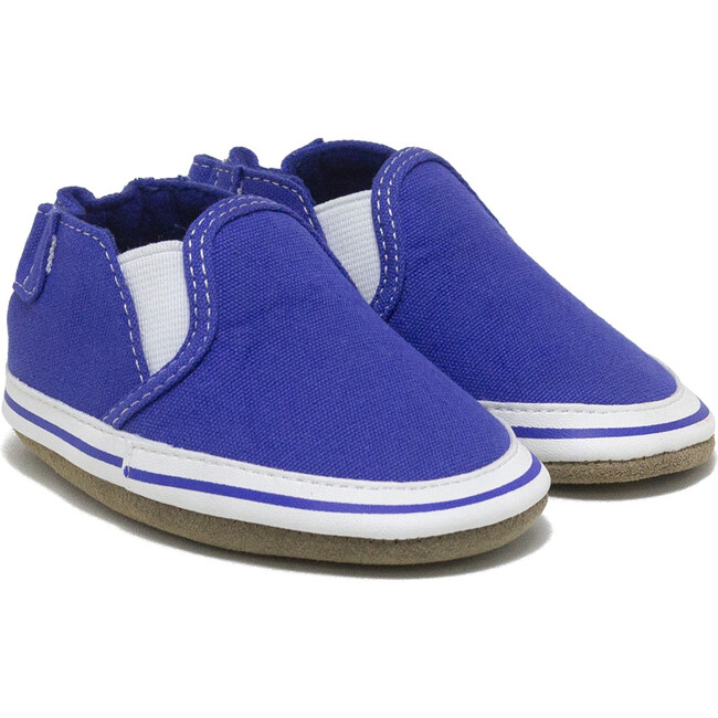 Liam Basic Soft Soles, Blue - Crib Shoes - 1