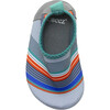 Summer Stripes Aqua Shoes, Grey - Booties - 6