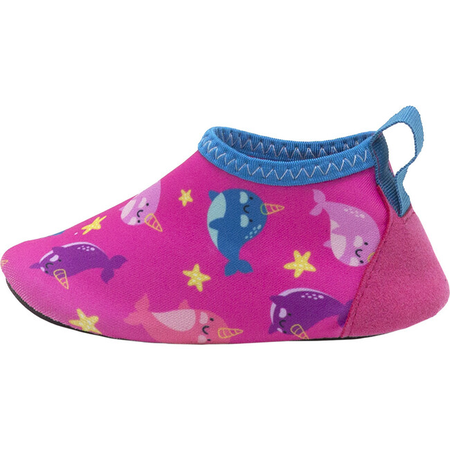 Narwhal Stars Aqua Shoes, Bright Pink - Booties - 7
