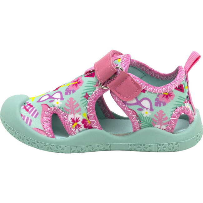 Tropical Paradise Water Shoes, Turquoise - Booties - 7