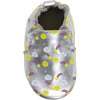 Sun Rainbow Clouds Soft Soles, Silver - Crib Shoes - 6